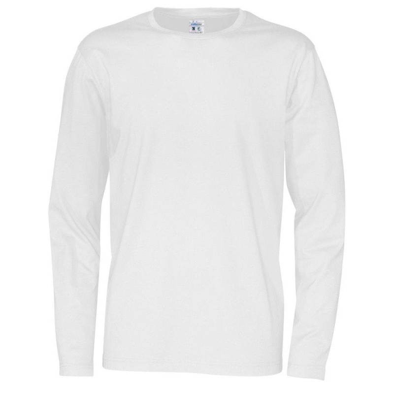 Tshirt Langärmlig Herren Weiss 4XL von Cottover