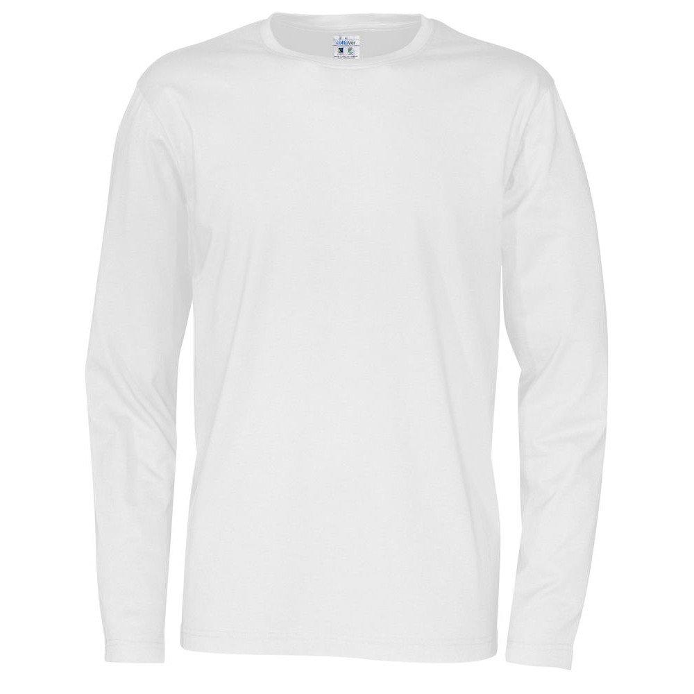 Tshirt Langärmlig Herren Weiss L von Cottover