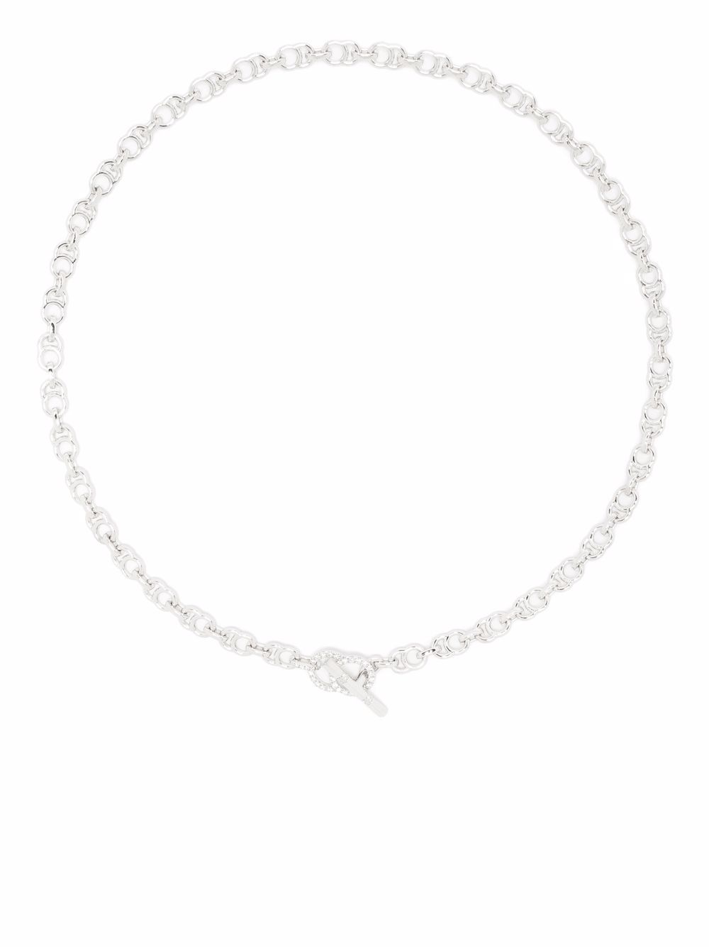 Courbet 18kt recycled white gold CELESTE laboratory-grown diamond clasp chain necklace - Silver von Courbet