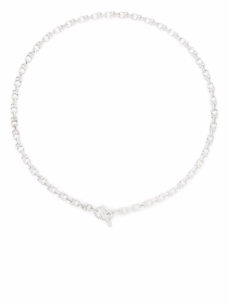 Courbet 18kt recycled white gold CELESTE laboratory-grown diamond clasp chain necklace - Silver von Courbet