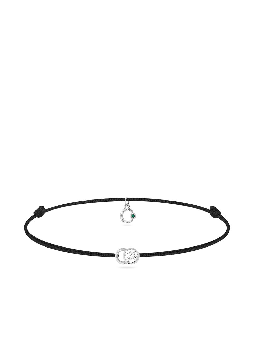 Courbet 18kt recycled white gold Let's Commit cord and laboratory-grown diamond bracelet - Silver von Courbet