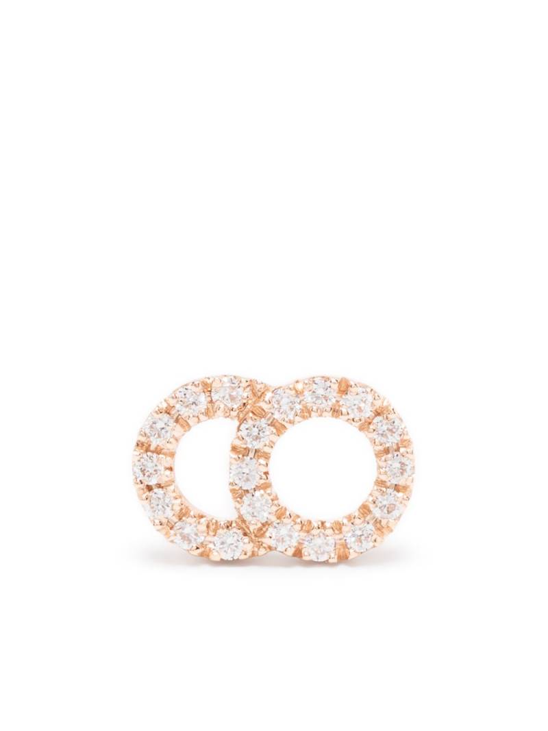 Courbet 18kt recycled rose gold Celeste small laboratory-grown diamond pavé mono stud earring - Pink von Courbet