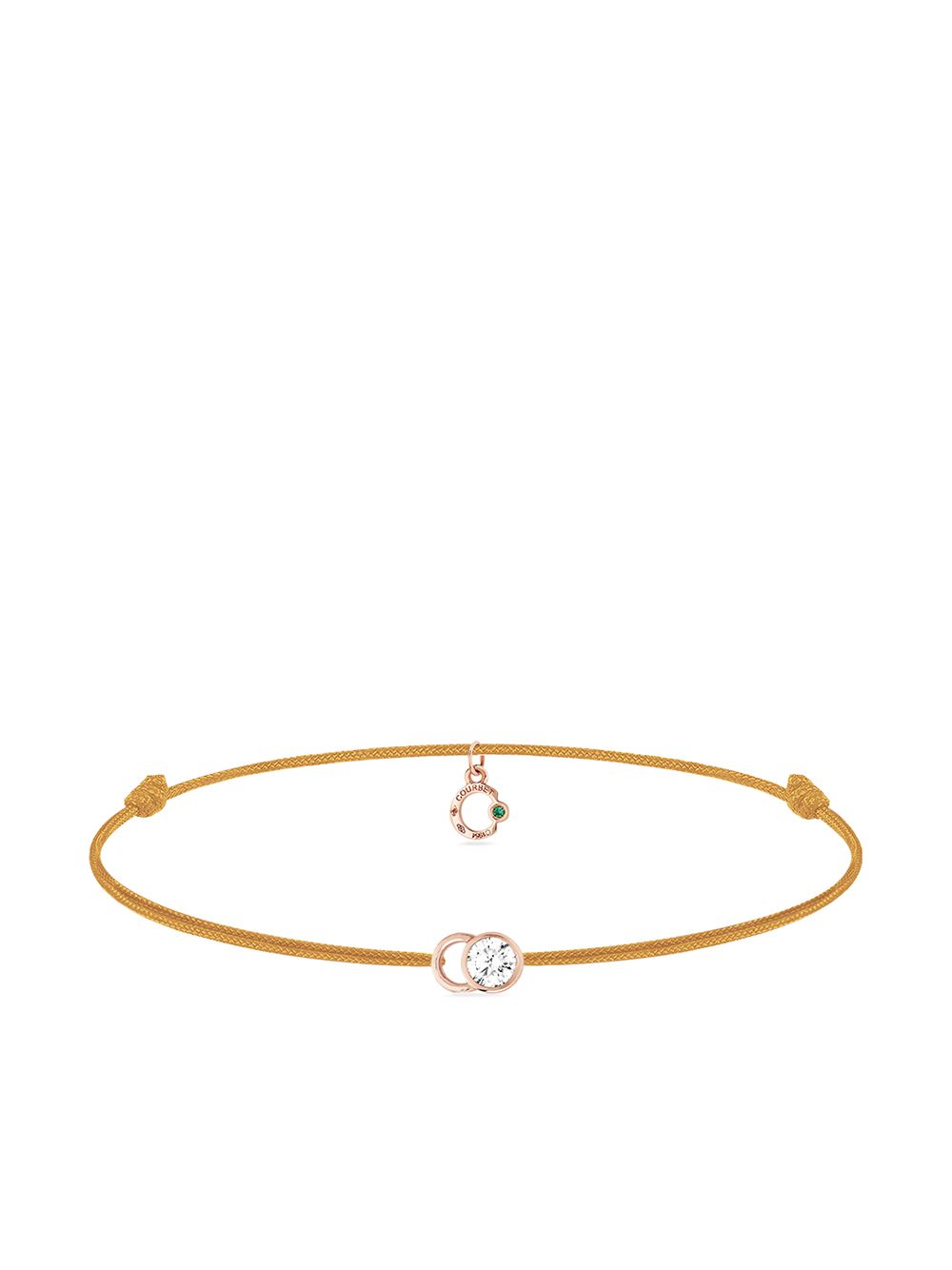 Courbet 18kt recycled rose gold laboratory-grown diamond Let's Commit cord bracelet - Pink von Courbet