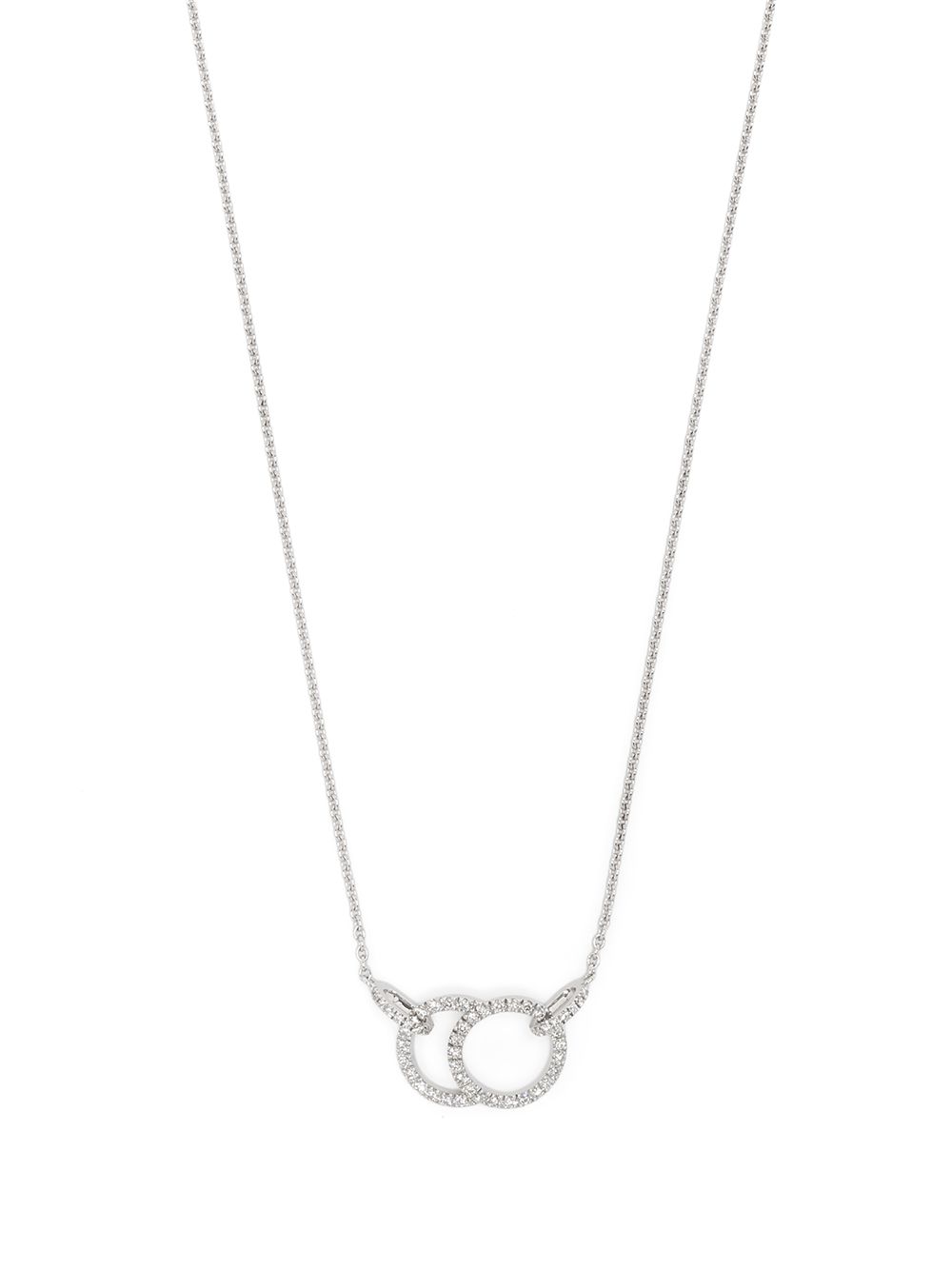 Courbet 18kt recycled white gold Celeste laboratory-grown diamond pavé pendant necklace - Silver von Courbet