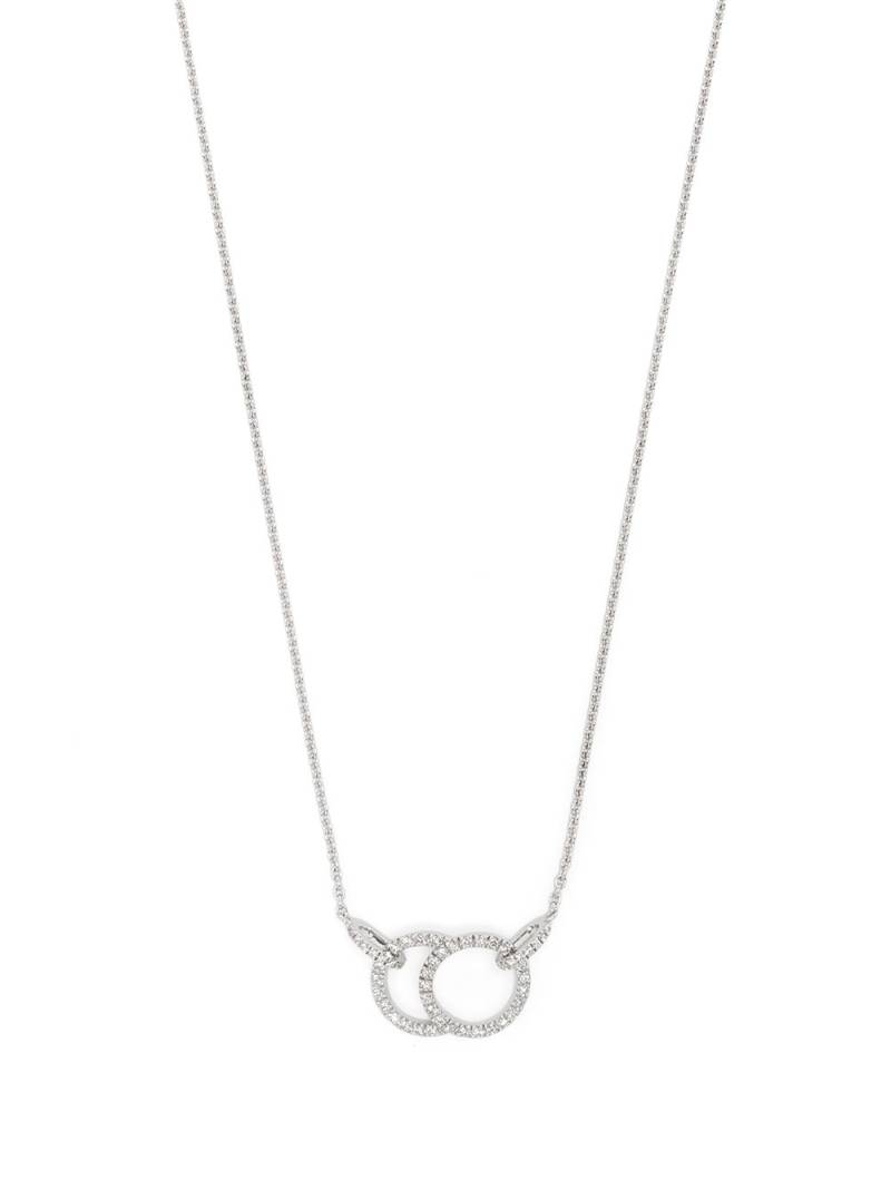 Courbet 18kt recycled white gold Celeste laboratory-grown diamond pavé pendant necklace - Silver von Courbet