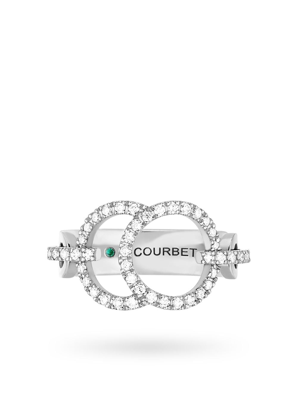 Courbet 18kt recycled white gold Celeste full pavé laboratory-grown diamond set ring - Silver von Courbet