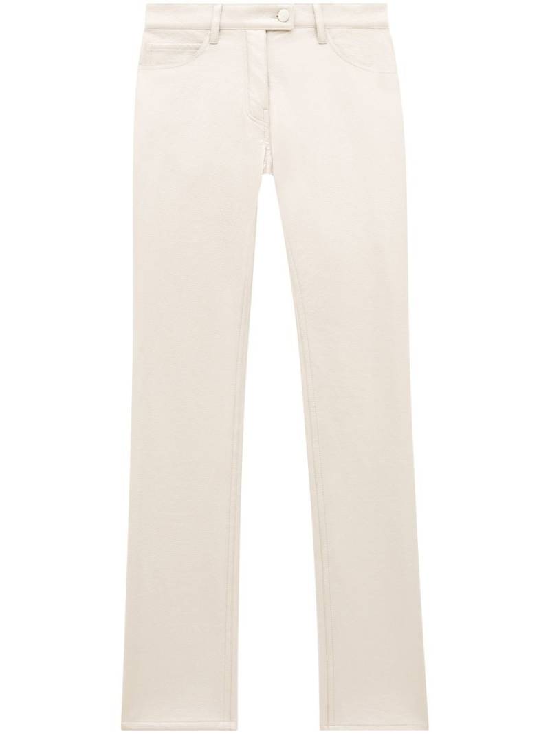 Courrèges 5 Pockets vinyl pants - Neutrals von Courrèges