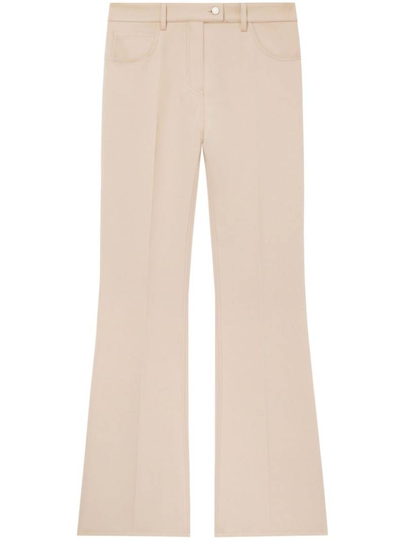 Courrèges 70's twill bootcut trousers - Neutrals von Courrèges