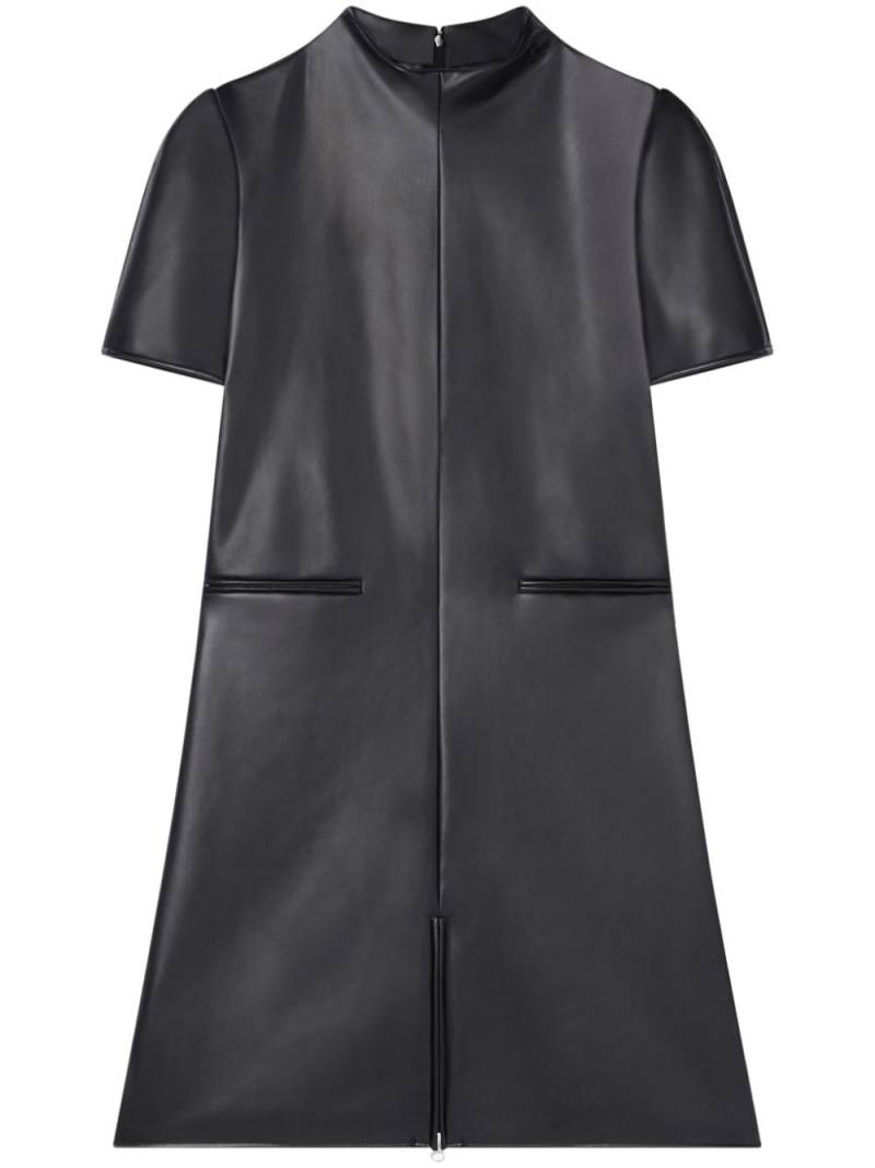 Courrèges A-line faux-leather mini dress - Black von Courrèges