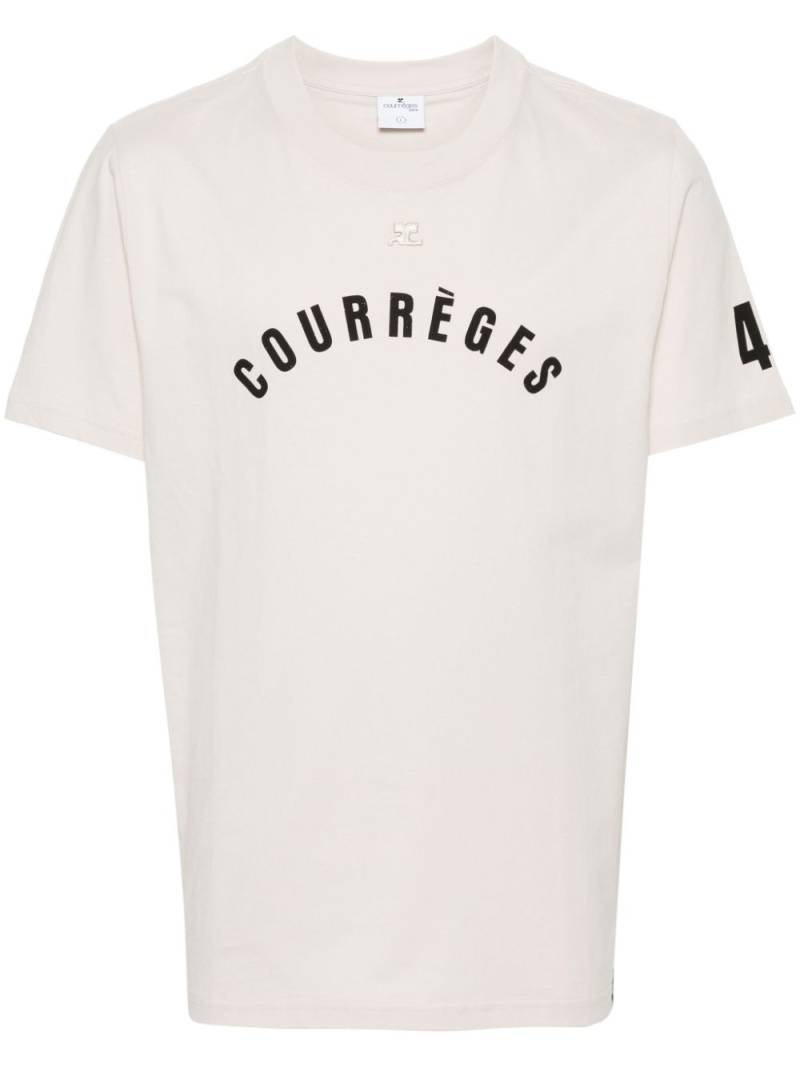 Courrèges Ac Straight cotton T-shirt - Neutrals von Courrèges