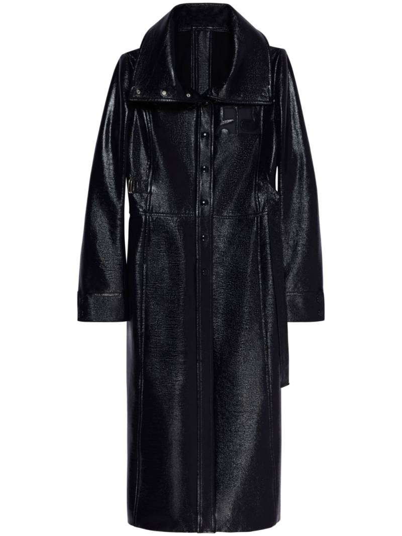 Courrèges Bi-Styling vinyl coat - Black von Courrèges