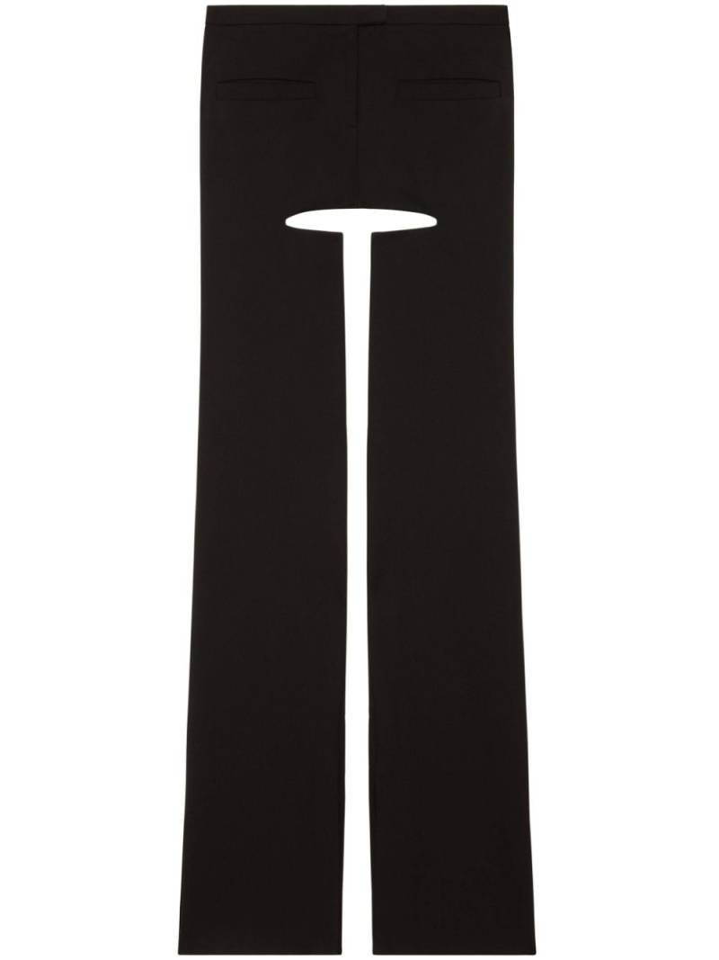 Courrèges Chaps flared tailored trousers - Black von Courrèges