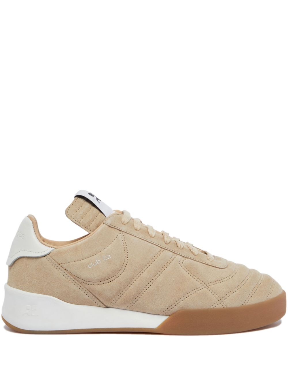 Courrèges Club 02 suede leather sneakers - Neutrals von Courrèges