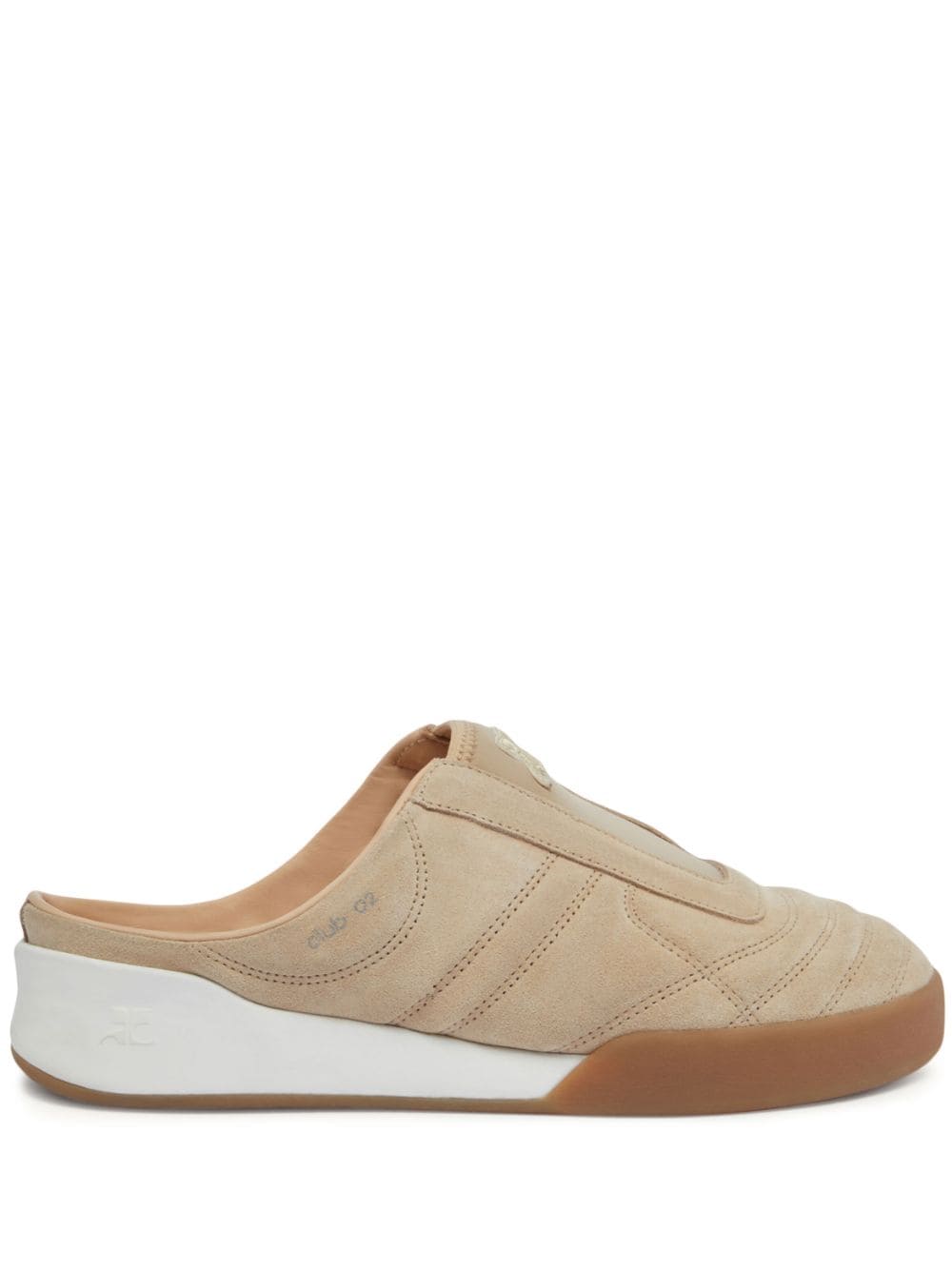 Courrèges Club 02 suede mules - Neutrals von Courrèges