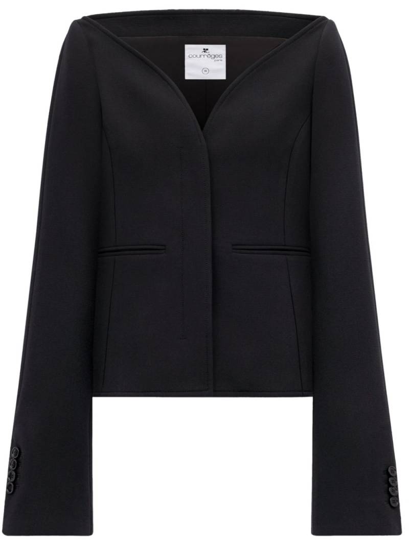 Courrèges Ellipse Heritage collarless blazer - Black von Courrèges