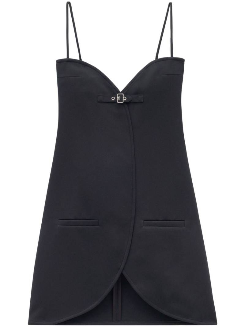 Courrèges Ellipse tailored mini dress - Black von Courrèges