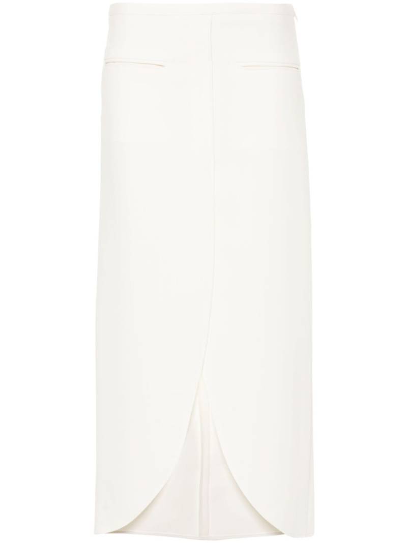 Courrèges Ellipse crepe midi skirt - Neutrals von Courrèges