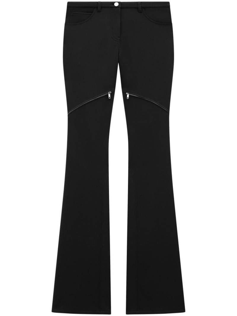 Courrèges Ellipse low-rise twill trousers - Black von Courrèges