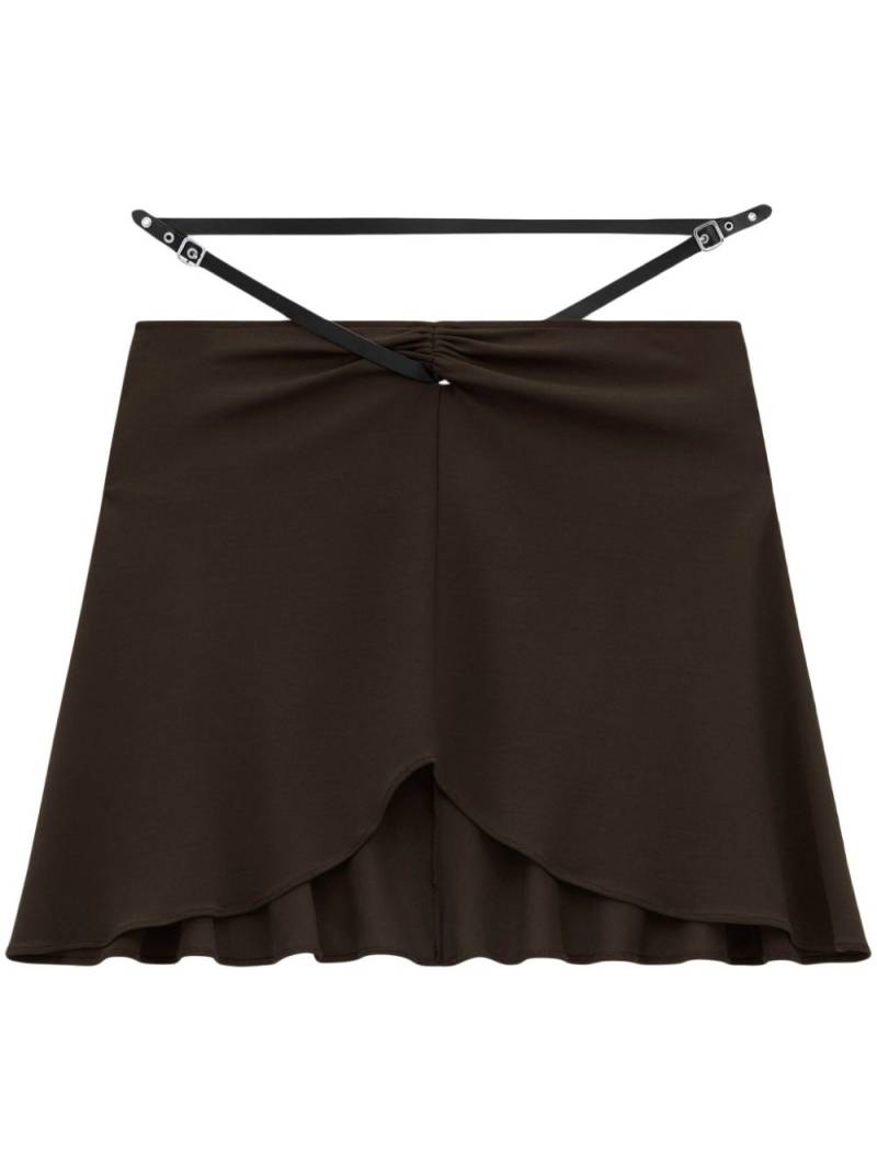 Courrèges Ellipse mini skirt - Brown von Courrèges