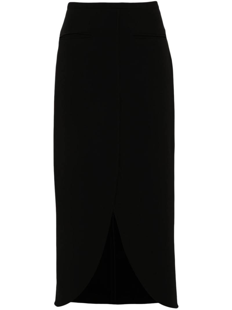 Courrèges Ellipse tailored maxi skirt - Black von Courrèges