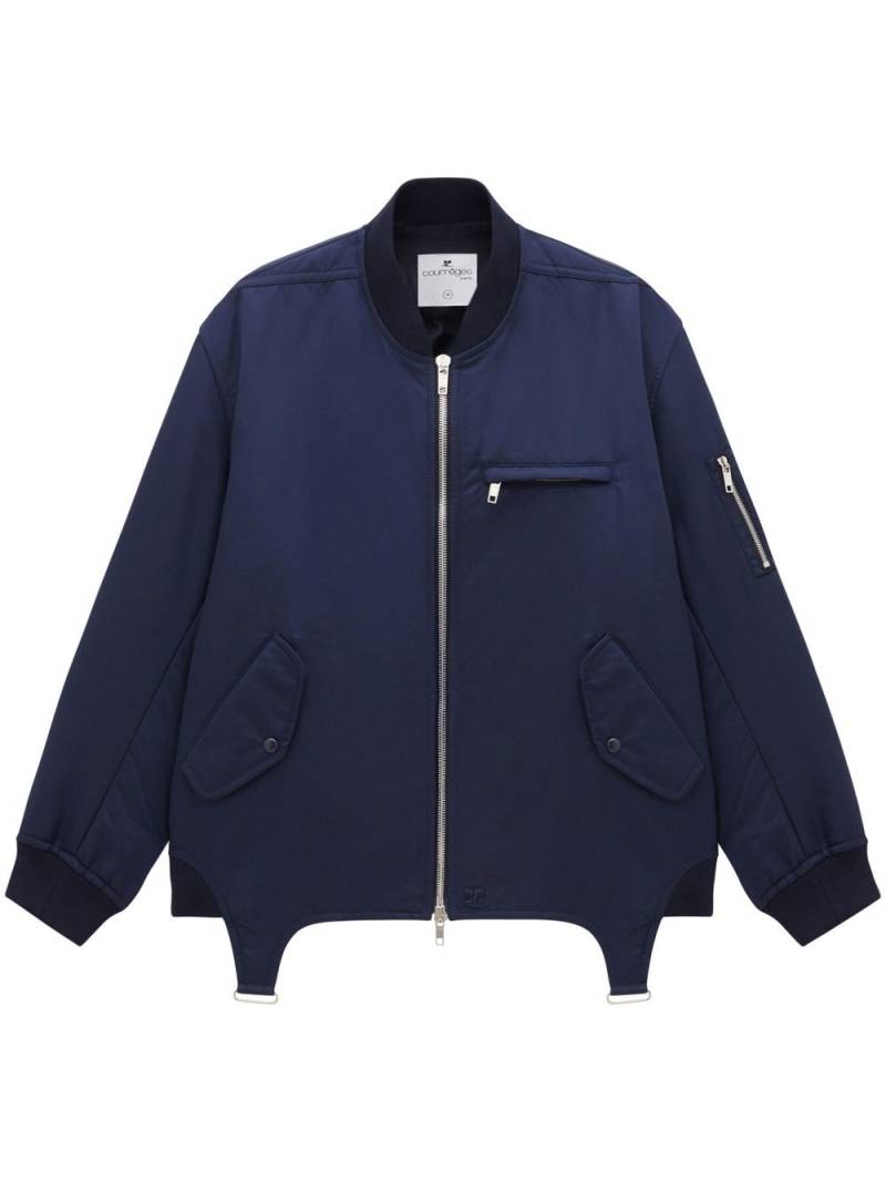 Courrèges Harnais nylon bomber jacket - Blue von Courrèges