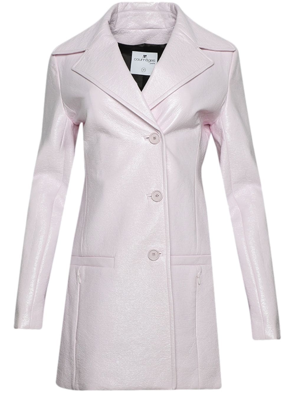 Courrèges Heritage Vinyl faux leather coat - Pink von Courrèges