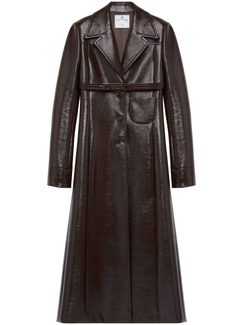 Courrèges Heritage belted tailored coat - Brown von Courrèges