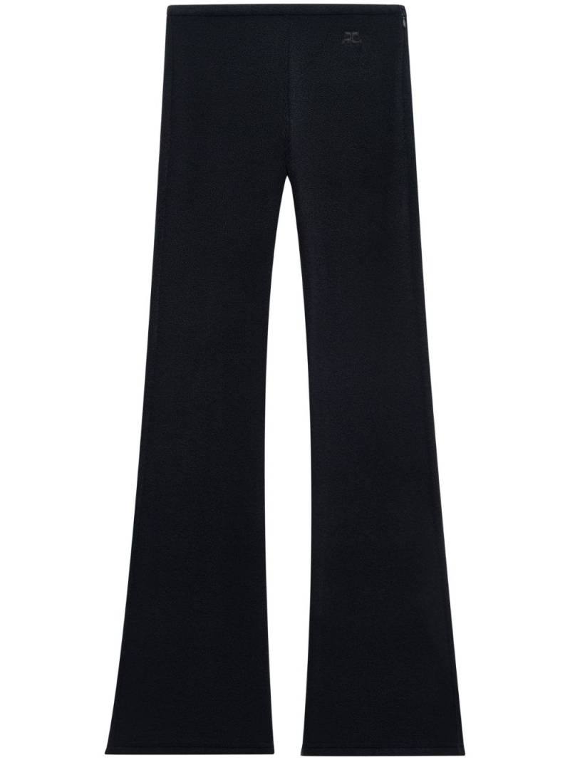 Courrèges Heritage low-rise flared trousers - Black von Courrèges