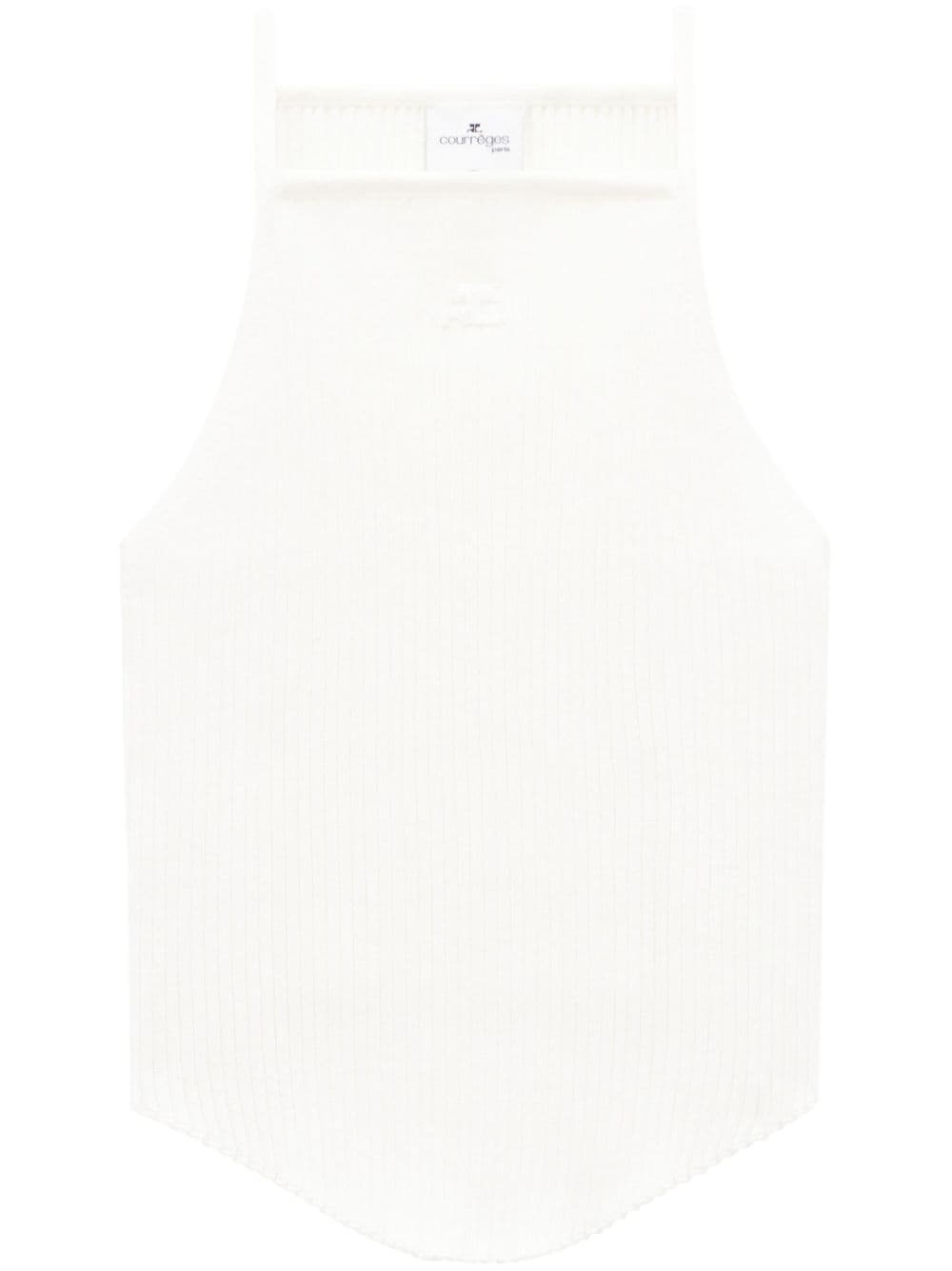Courrèges Holistic ribbed-knit tank top - White von Courrèges