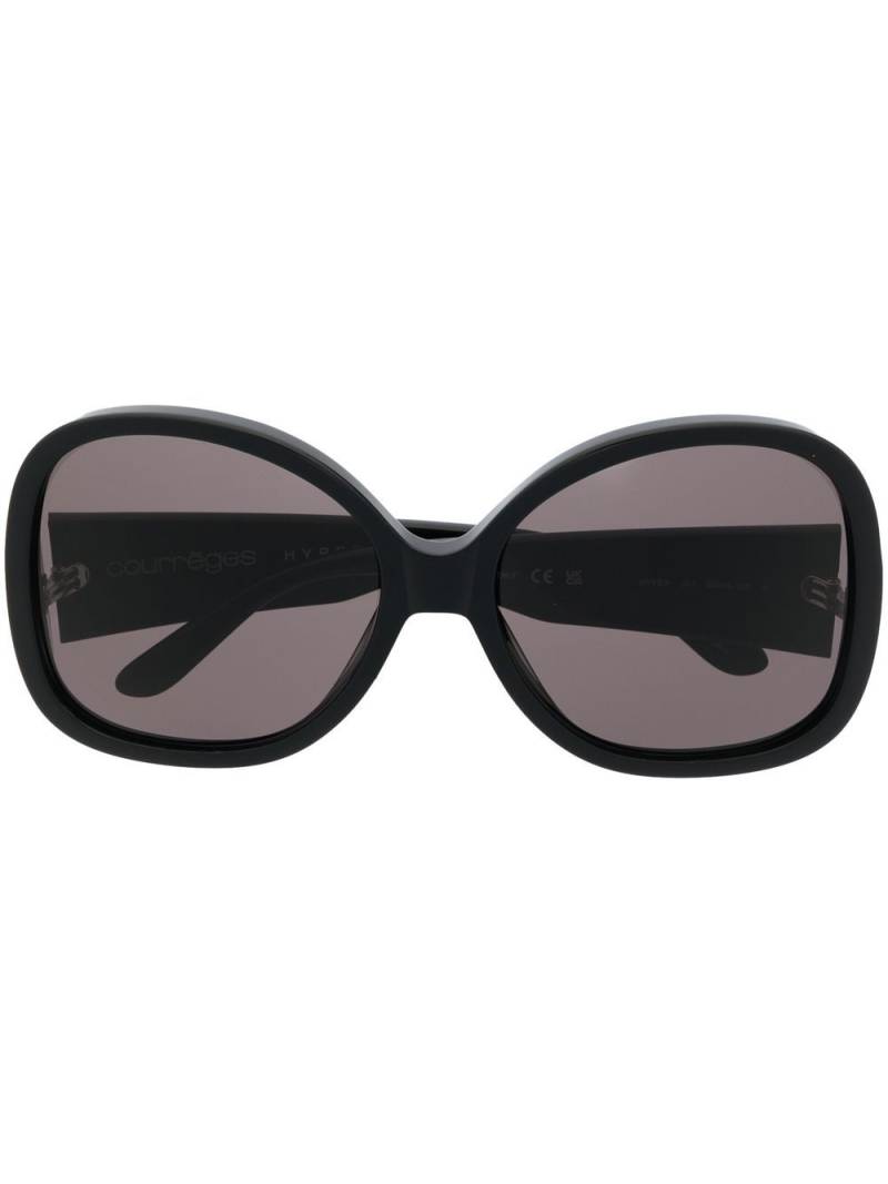 Courrèges Hyper round frame sunglasses - Black von Courrèges