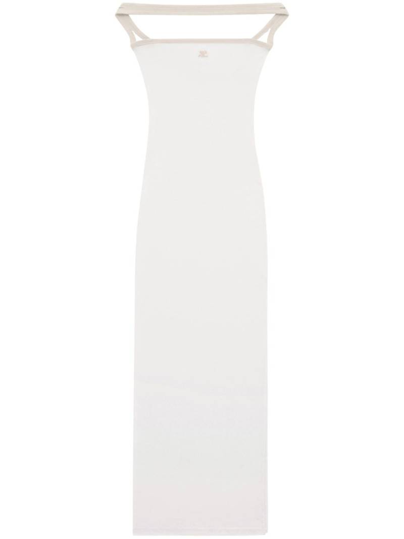 Courrèges Contrast Hyperbole dress - White von Courrèges