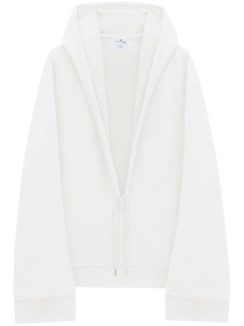 Courrèges Hyperbole cotton hoodie - White von Courrèges