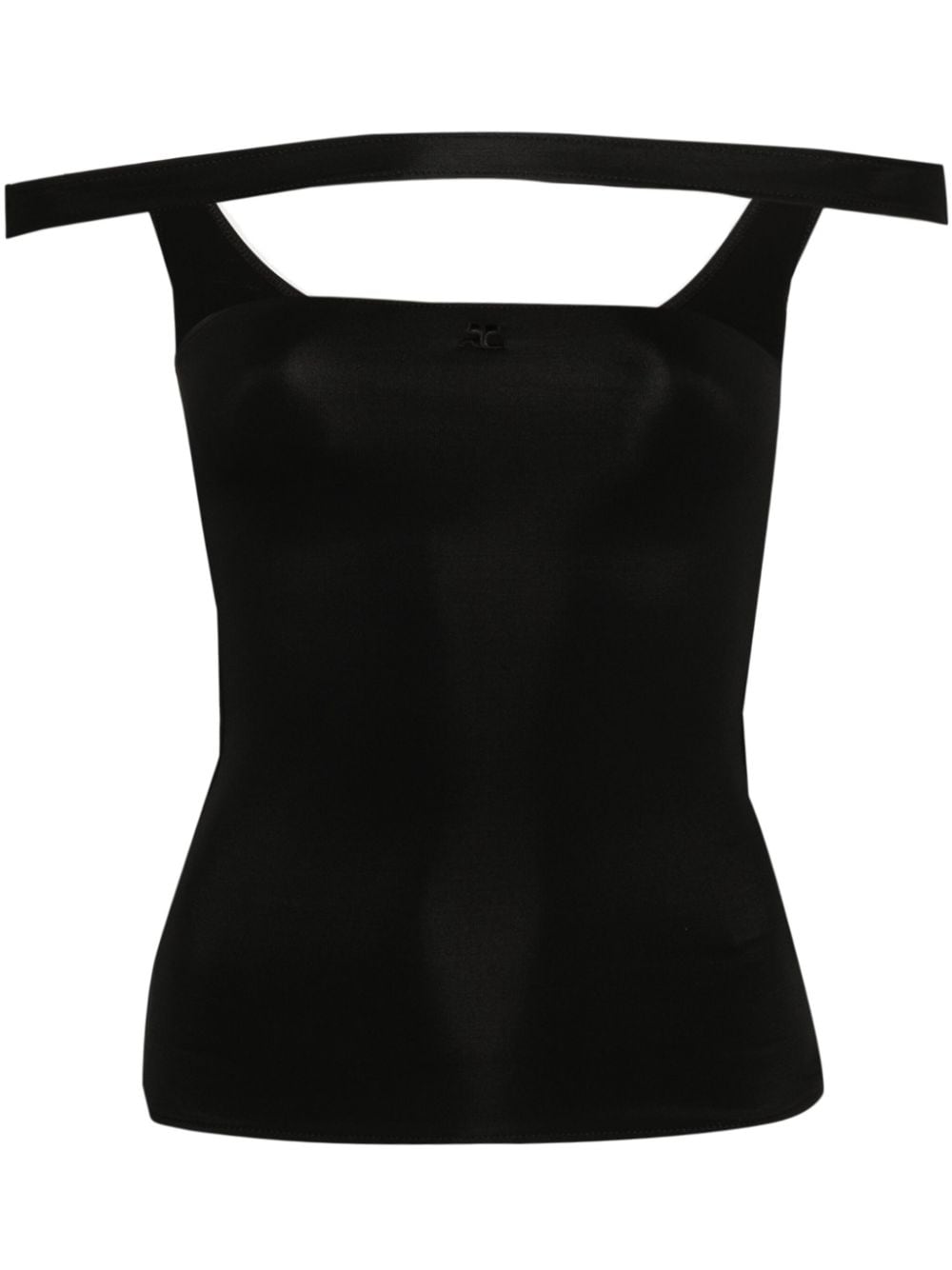 Courrèges Hyperbole off-shoulder top - Black von Courrèges