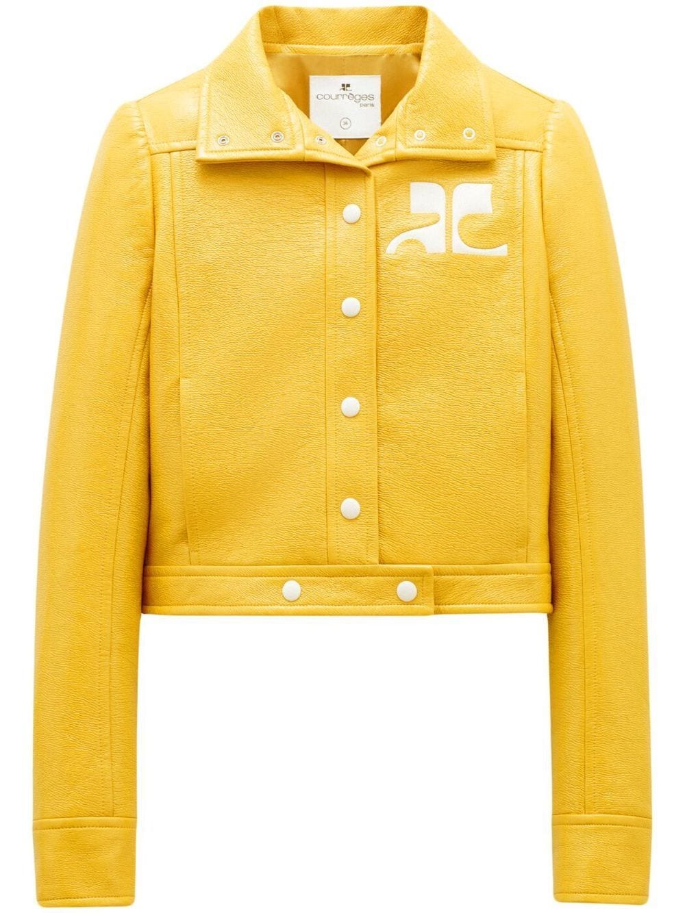 Courrèges Iconique vinyl jacket - Yellow von Courrèges