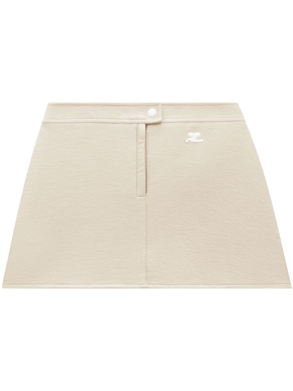 Courrèges Iconique vinyl skirt - Neutrals von Courrèges