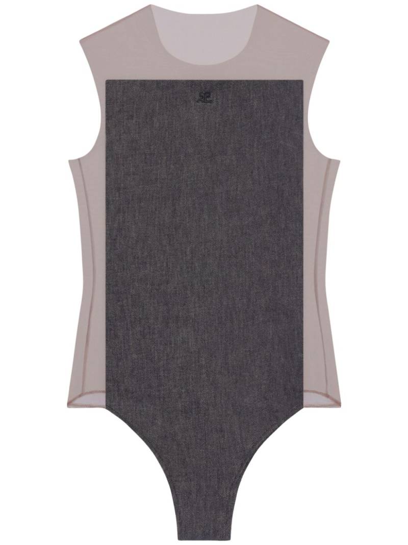 Courrèges Illusion bodysuit - Brown von Courrèges