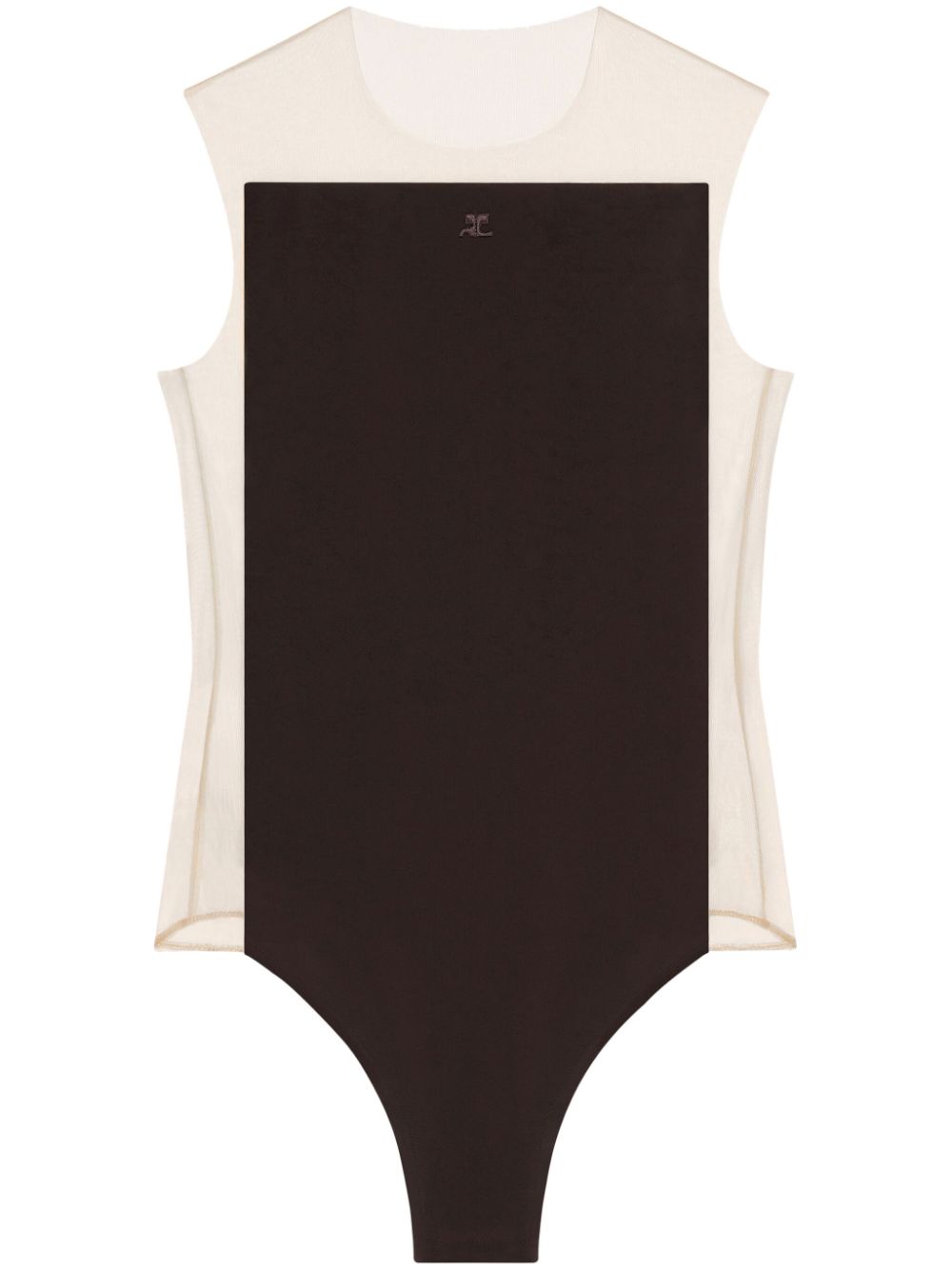 Courrèges Illusion bodysuit - Brown von Courrèges