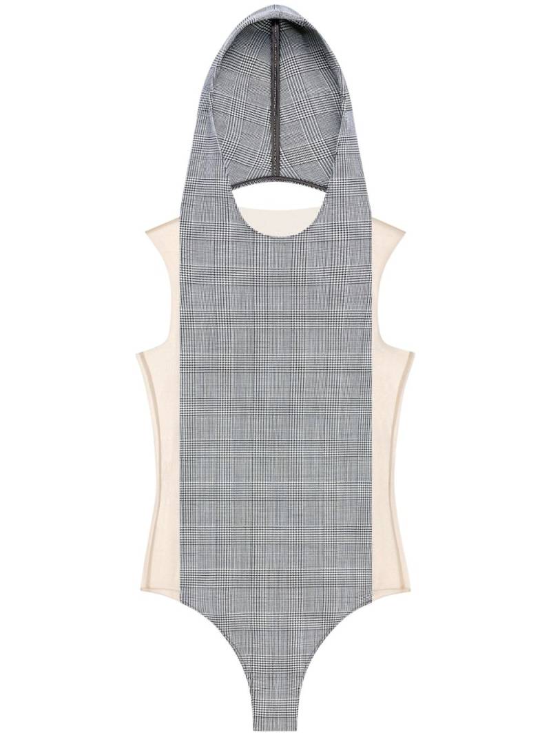 Courrèges Illusion hooded bodysuit - Grey von Courrèges