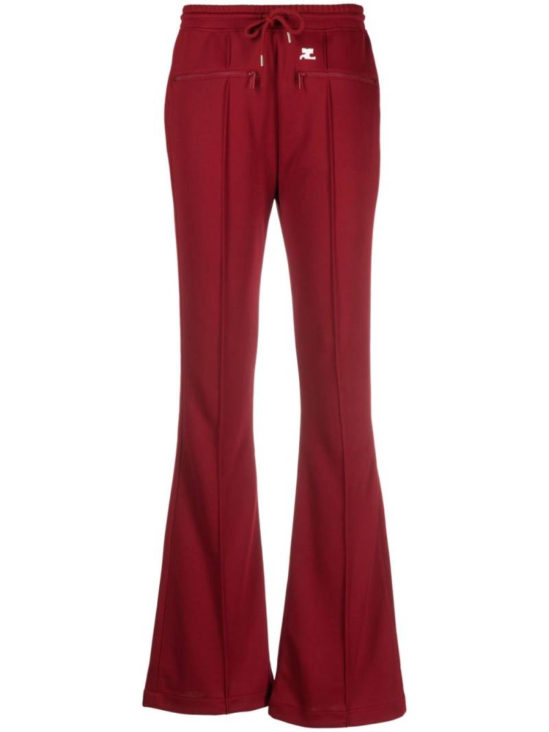 Courrèges Interlock bootcut track pants - Red von Courrèges