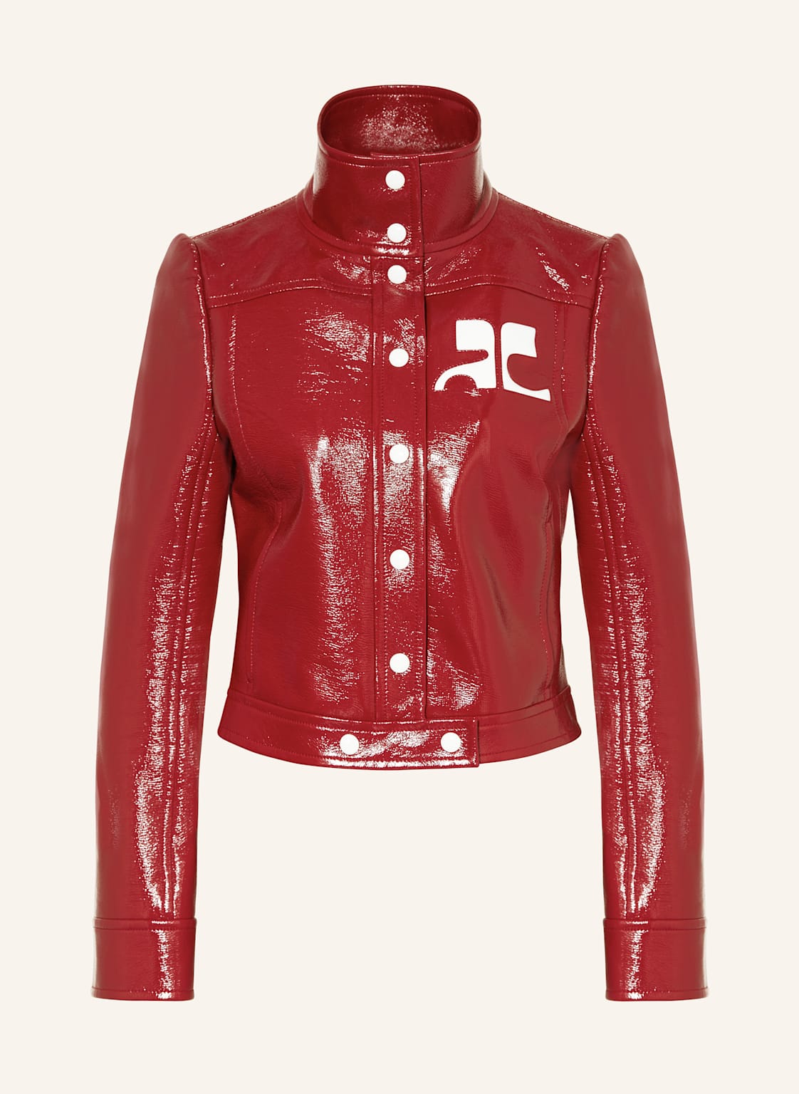 Courrèges Jacke In Lederoptik rot von Courrèges