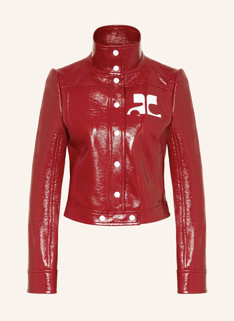 Courrèges Jacke In Lederoptik rot von Courrèges