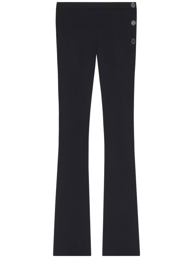 Courrèges Oblique flared trousers - Black von Courrèges