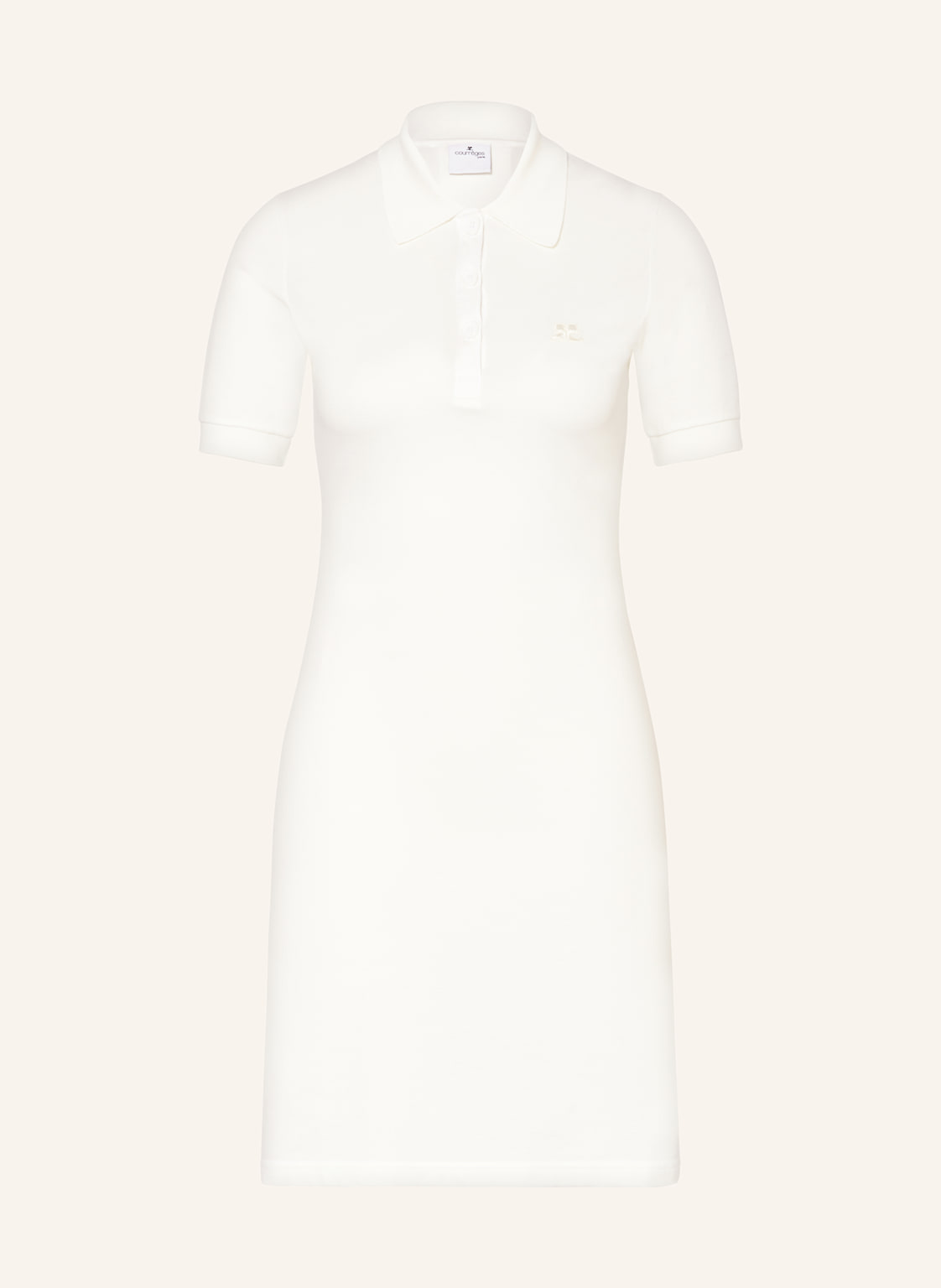 Courrèges Piqué-Polokleid weiss von Courrèges