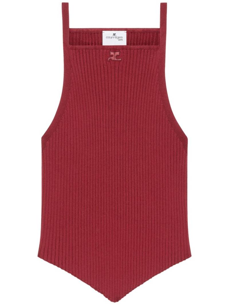 Courrèges Pointy tank top - Red von Courrèges