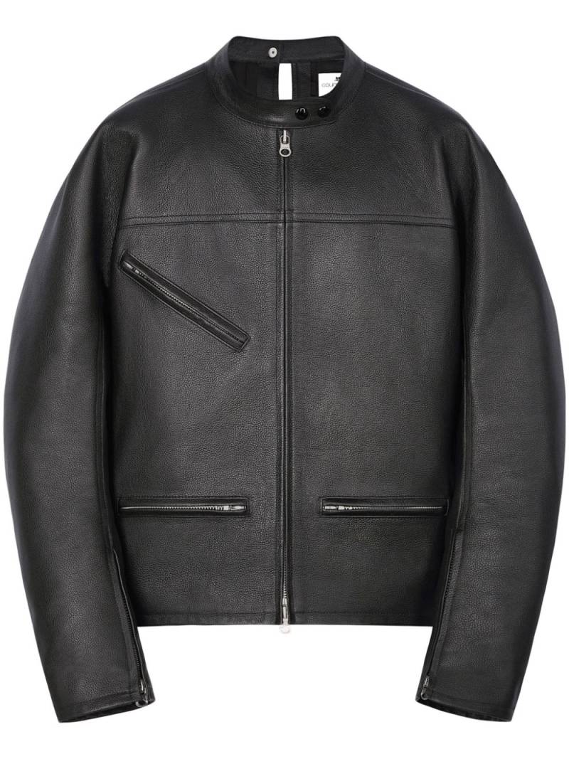 Courrèges Racer Buckle leather jacket - Black von Courrèges