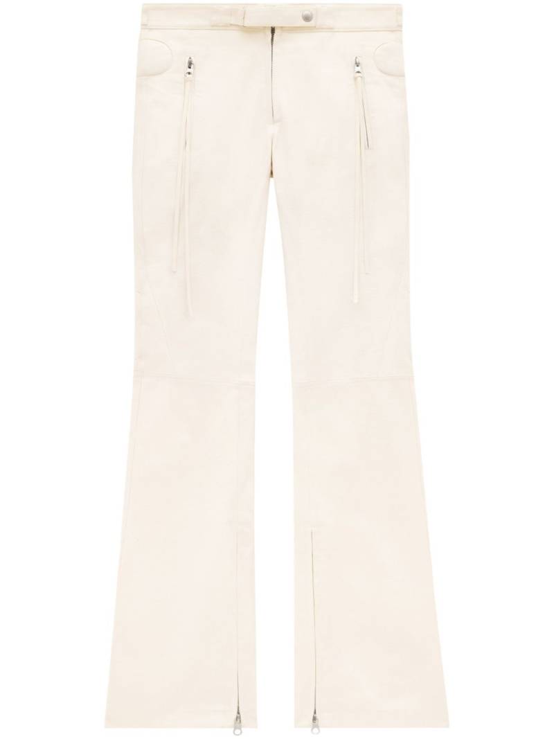 Courrèges Racer flared cotton trousers - Neutrals von Courrèges