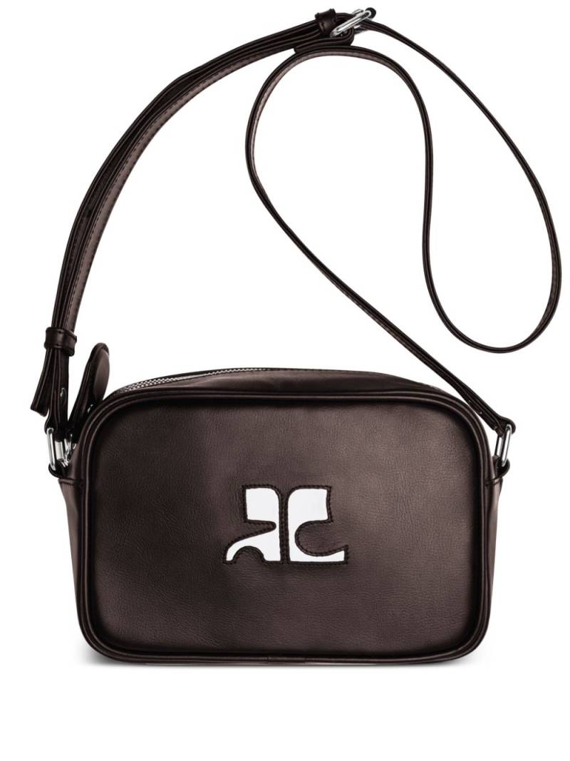 Courrèges Reedition Camera leather bag - Brown von Courrèges