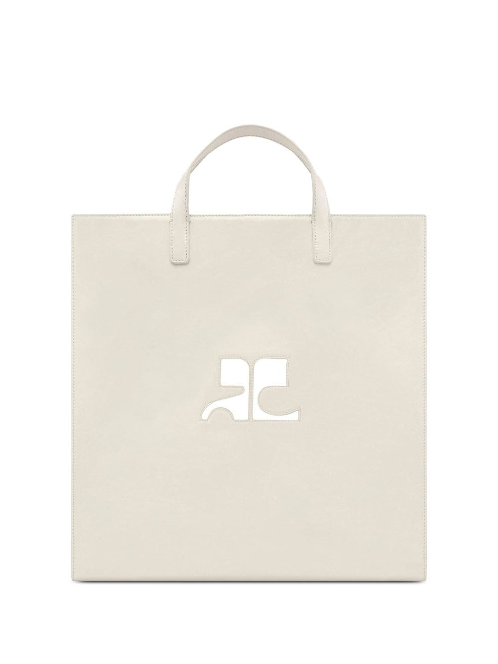 Courrèges Reedition Naplack tote bag - Neutrals von Courrèges