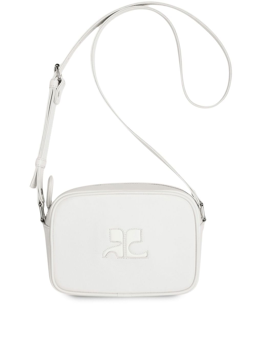 Courrèges Reedition leather camera bag - White von Courrèges