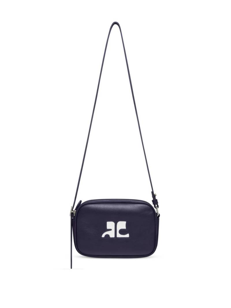 Courrèges Reedition leather shoulder bag - Blue von Courrèges